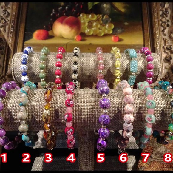 Handmade Mediterranean Stretch Bracelets by Carole With an E! - Picture 13 of 14